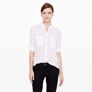 Club Monaco Kaylan Cream Silk Shirt